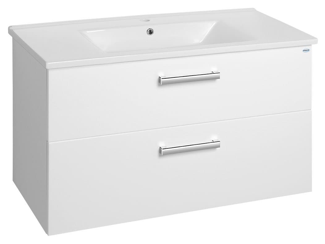 VEGA szafka umywalkowa 97x60x43,6 cm, biała, 2 szuflady