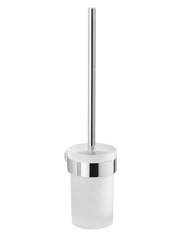 PIRENEI wisząca szczotka do WC, mleczne szkło, chrom