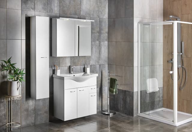 KERAMIA FRESH szafka umywalkowa 74,5x74x34,7 cm biała z uchwytami