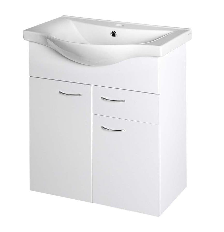 KERAMIA FRESH szafka umywalkowa z 1 szufladą, 60,6x74x34cm, biała