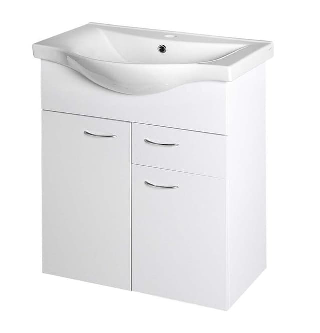 KERAMIA FRESH szafka umywalkowa z 1 szufladą, 60,6x74x34cm, biała