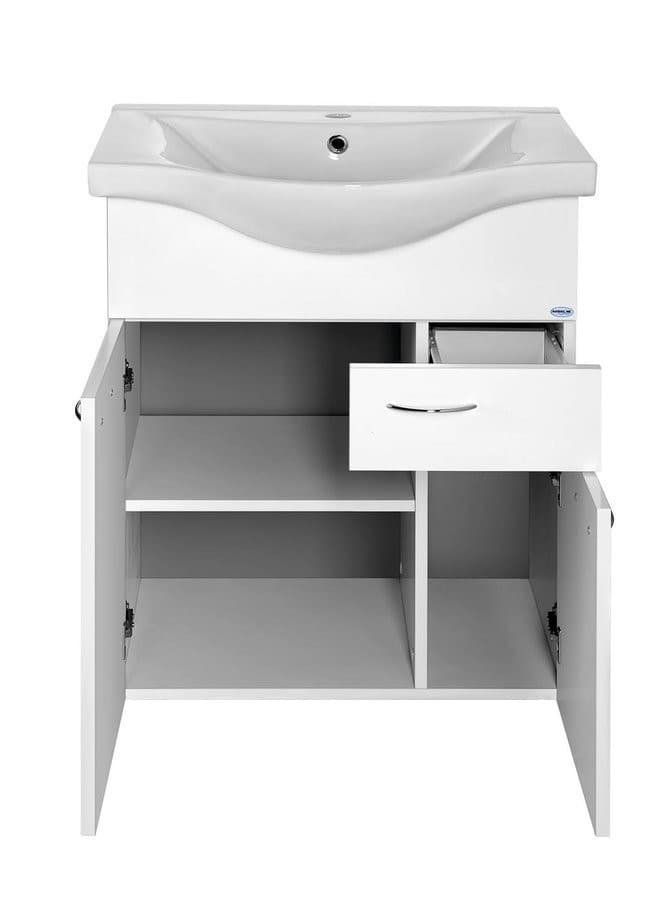 KERAMIA FRESH szafka umywalkowa z 1 szufladą, 60,6x74x34cm, biała