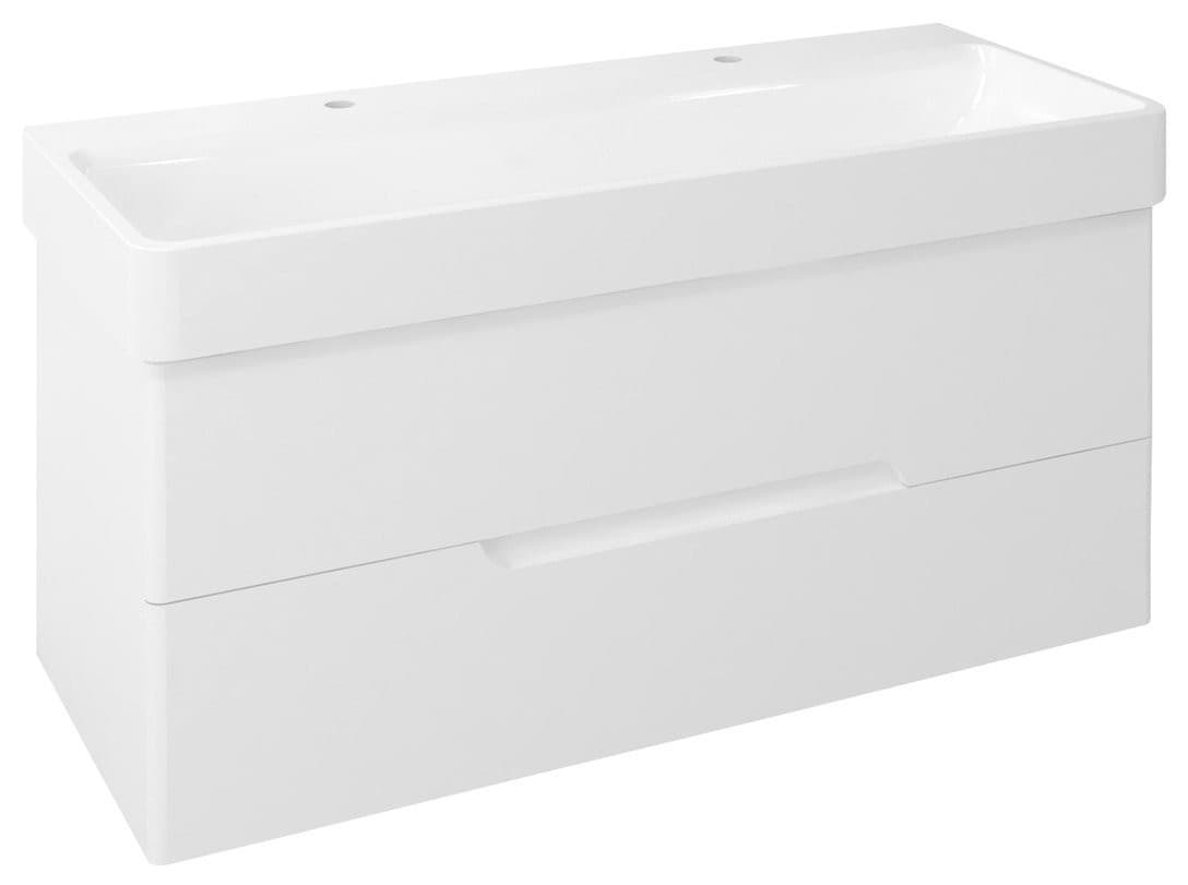 MEDIENA szafka umywalkowa 117x51x48,5cm, biały mat z szufladami