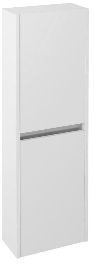 NIRONA wysoka szafka 40x140x20 cm, 2 drzwiczki, uniwersalna biała