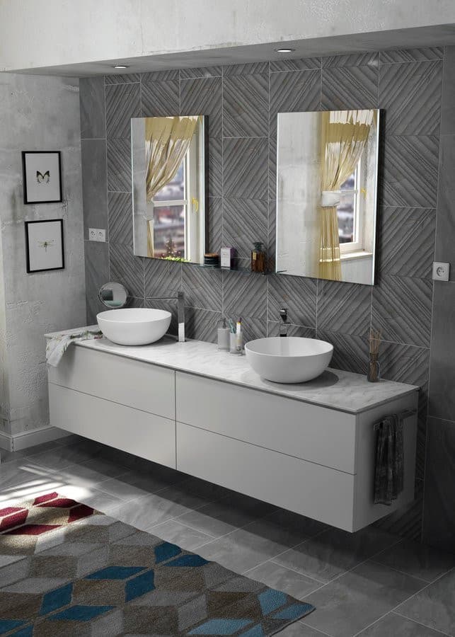 TREOS szafka umywalkowa 110x53x50,5cm, matowa biała
