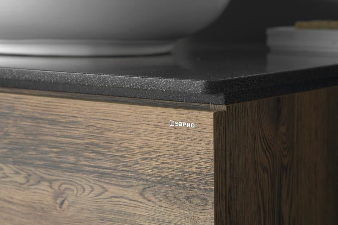 TREOS szafka umywalkowa 110x53x50,5 cm, matowa czarna
