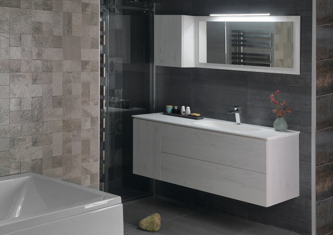 TREOS szafka umywalkowa 110x53x50,5 cm, dąb polar
