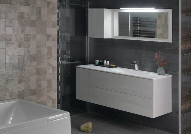 TREOS szafka umywalkowa 110x53x50,5 cm, dąb polar