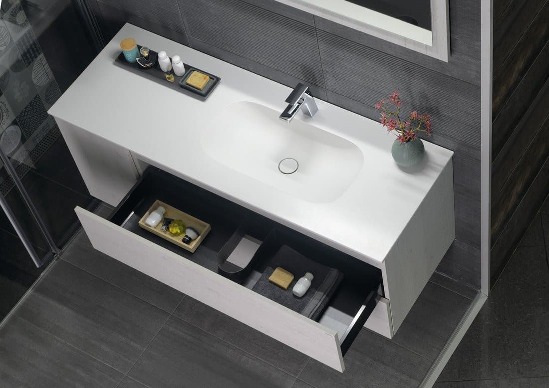 TREOS szafka umywalkowa 110x53x50,5 cm, dąb polar