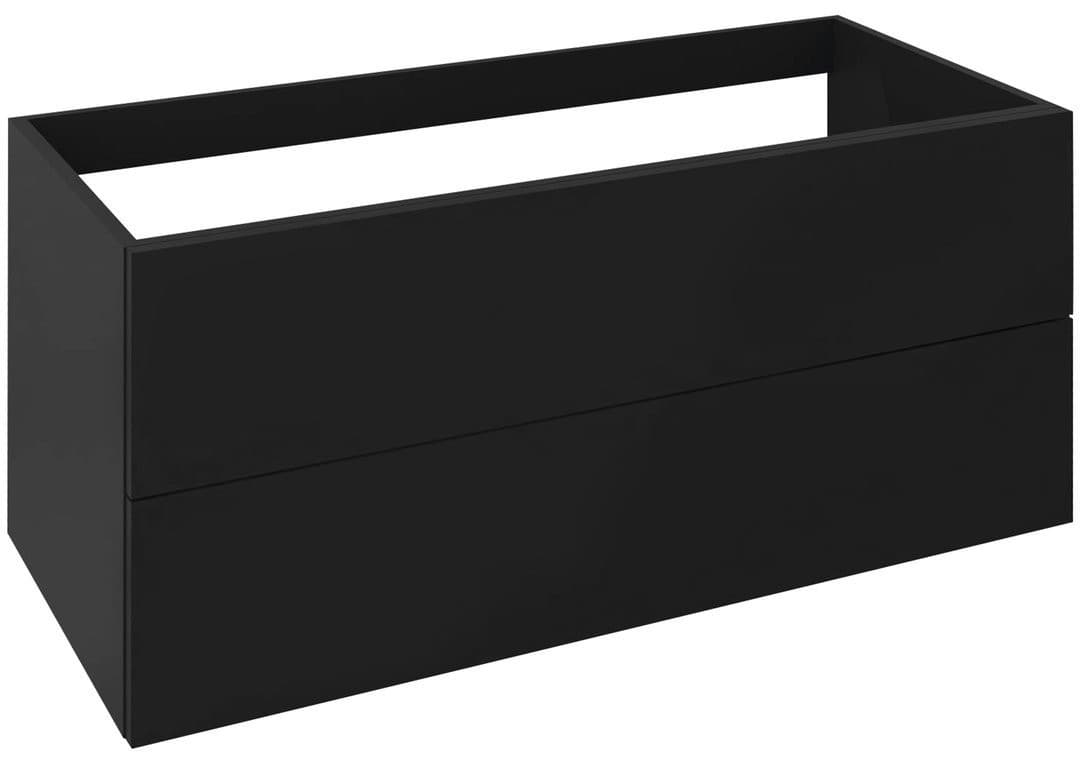 TREOS szafka wisząca z szufladami 110x53x50,5cm, czarny mat