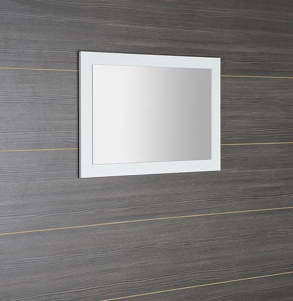 TREOS lustro w ramie prostokątne 750x500mm, biały mat