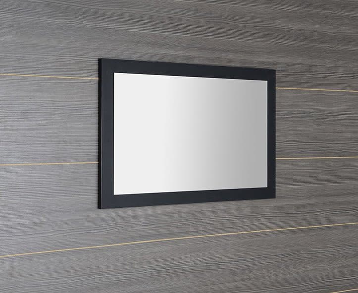 TREOS lustro w ramie prostokątne 1100x500 mm, czarny mat
