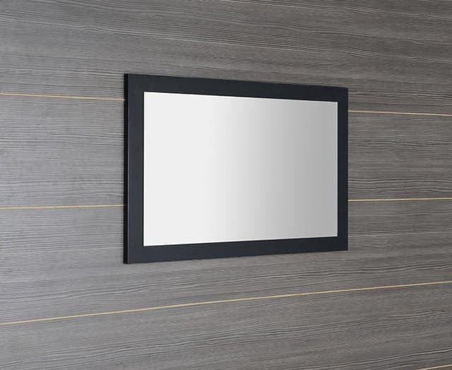 TREOS lustro w ramie prostokątne 1100x500 mm, czarny mat