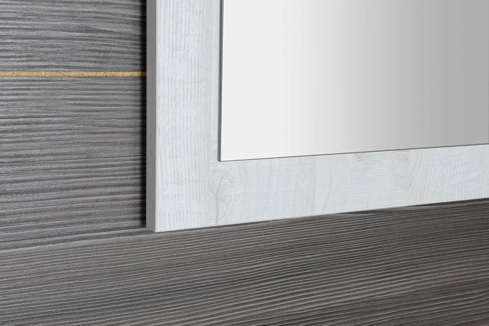 Lustro TREOS w ramie prostokątne 1100x500mm, dąb Polar