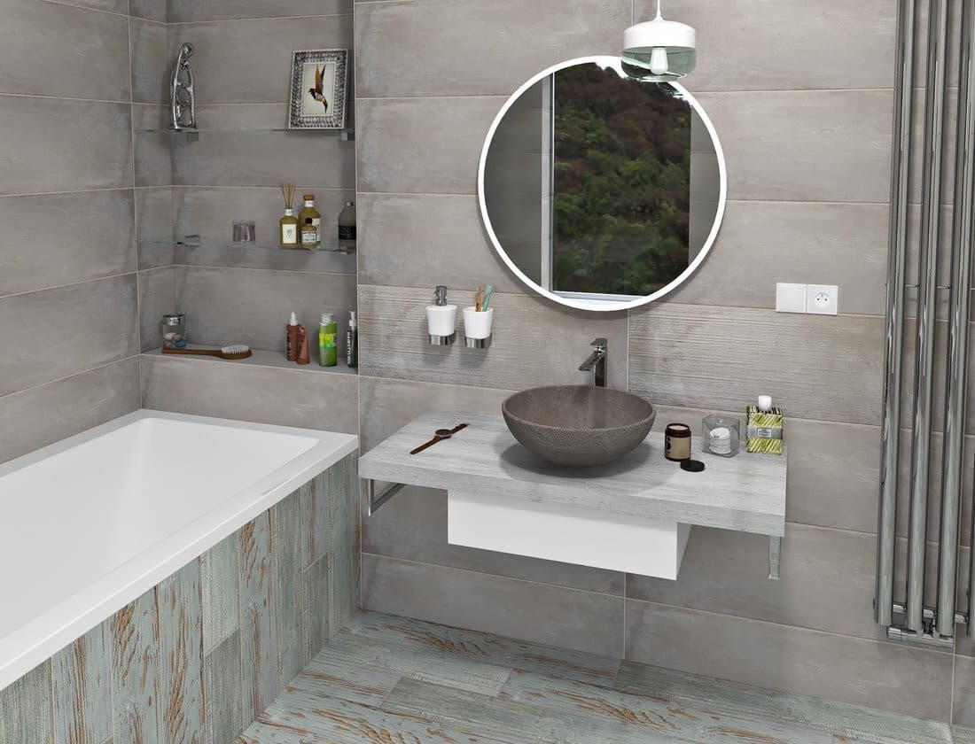 Blat AVICE 90x50cm Aquamarine z laminatu HPL