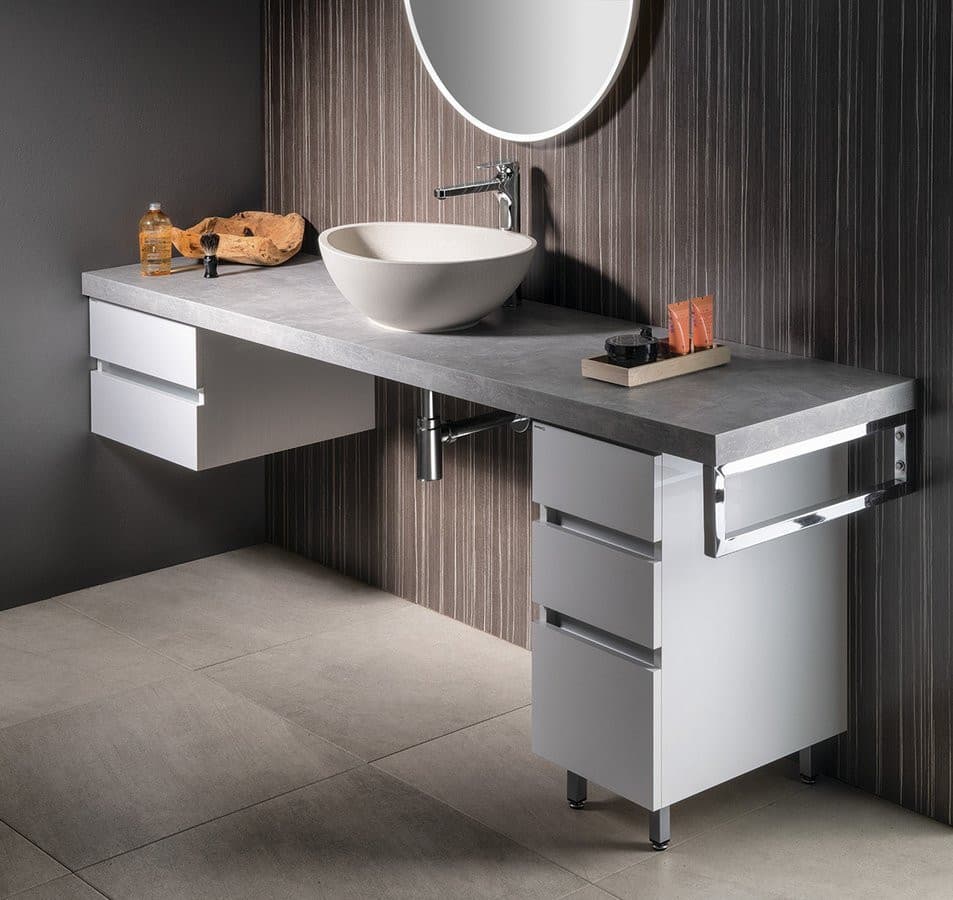 AVICE blat 200x50cm, Cementowy DTD/HPL