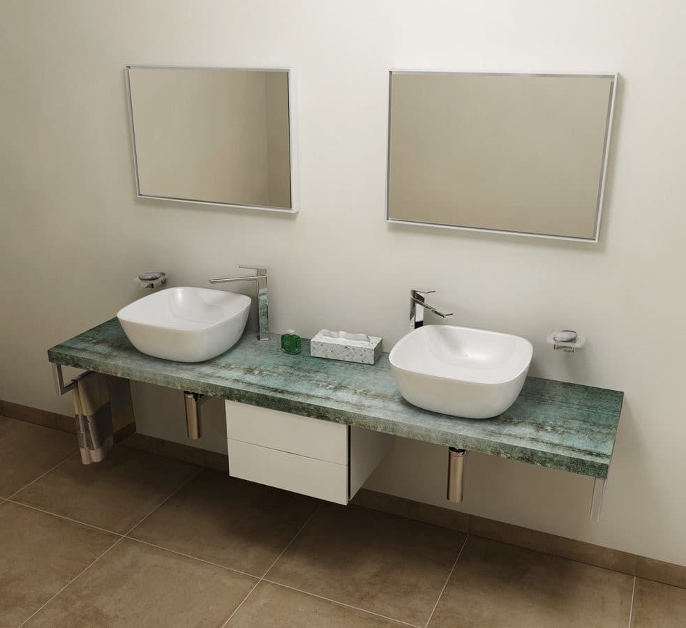 AVICE blat 220x50 cm z laminatu HPL, Aquamarine