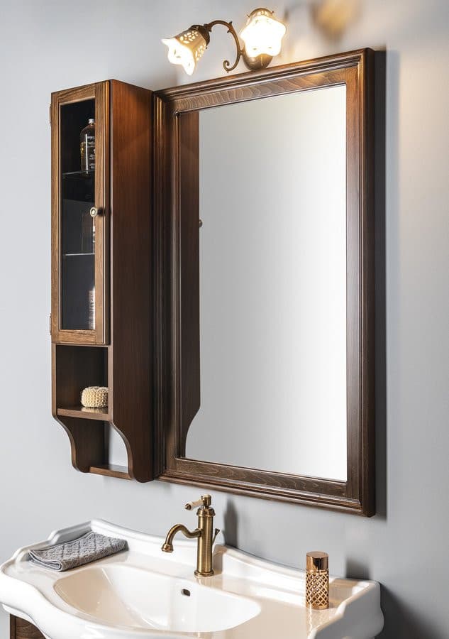 RETRO lustro w drewnianej ramie 700x1150mm, buk