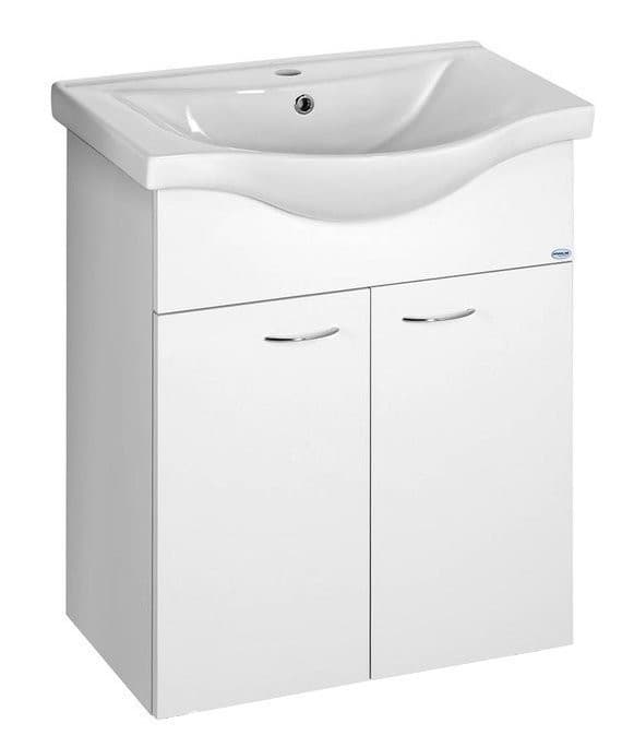 KERAMIA FRESH szafka umywalkowa 60,6x74x34cm, biała (z drzwiczkami)