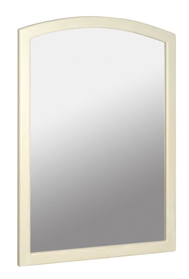 RETRO lustro w drewnianej ramie 650x910mm, starobiałe