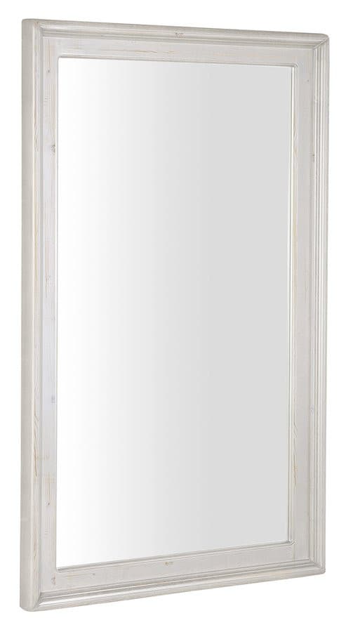 RETRO lustro w drewnianej ramie 700x1150mm, starobiałe