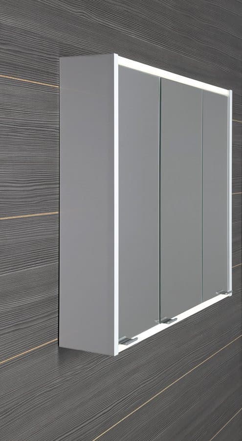 Szafka łazienkowa BATU z lustrem i oświetleniem LED 80x71x15cm, biały
