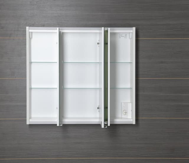 Szafka łazienkowa BATU z lustrem i oświetleniem LED 80x71x15cm, biały