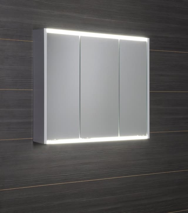 Szafka łazienkowa BATU z lustrem i oświetleniem LED 80x71x15cm, biały