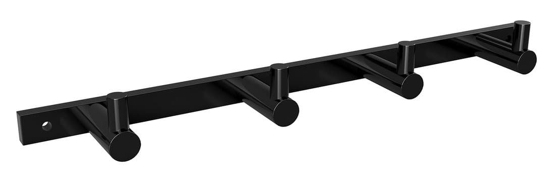 X-ROUND BLACK haczyk poczwórny, czarny mosiężny