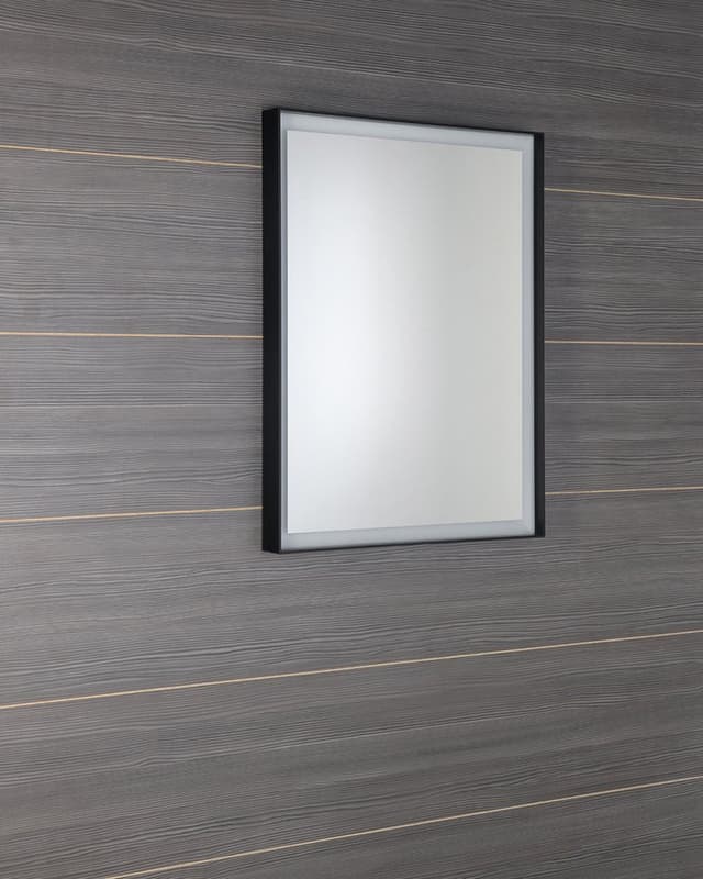 SORT lustro LED prostokątne 60x80 cm, czarny mat