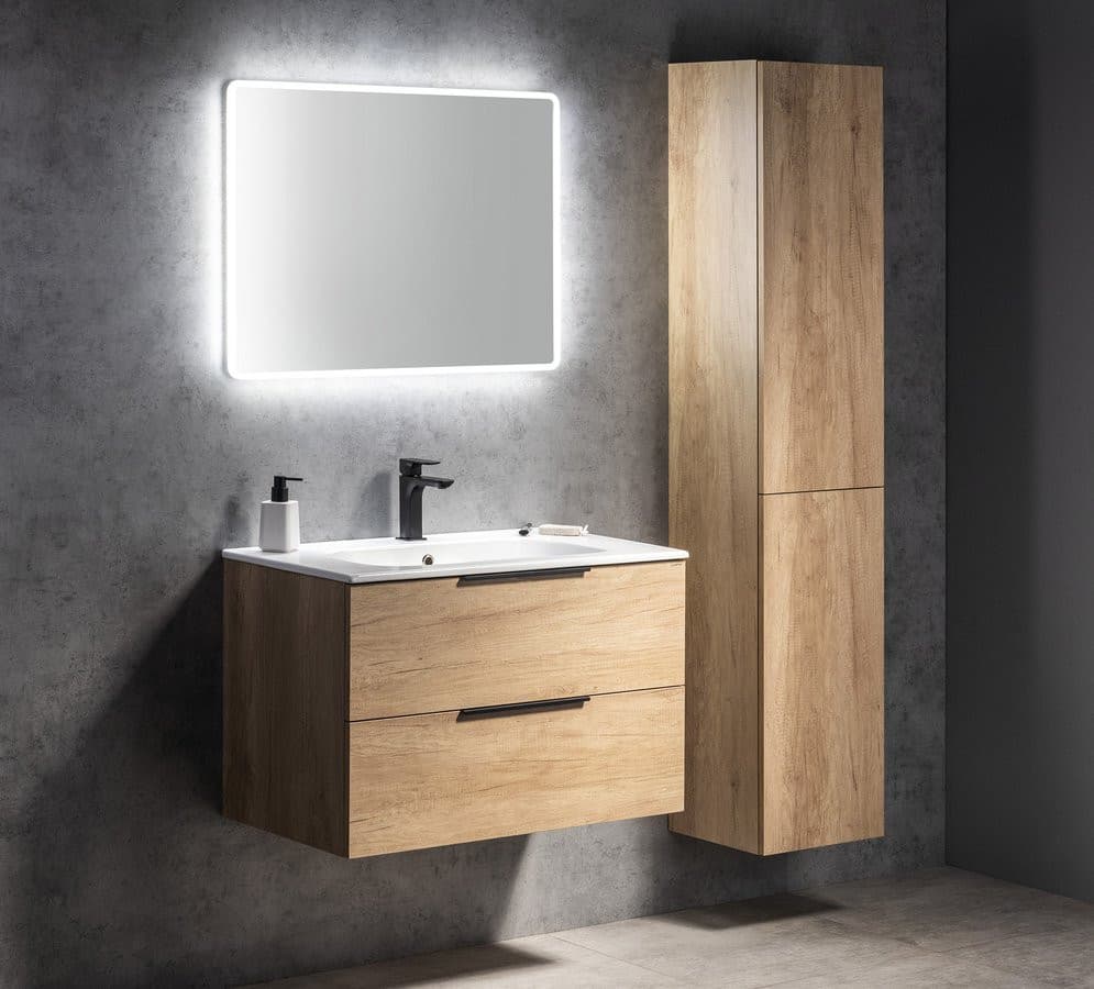 PIRI prostokątne lustro z oświetleniem LED 60x80 cm