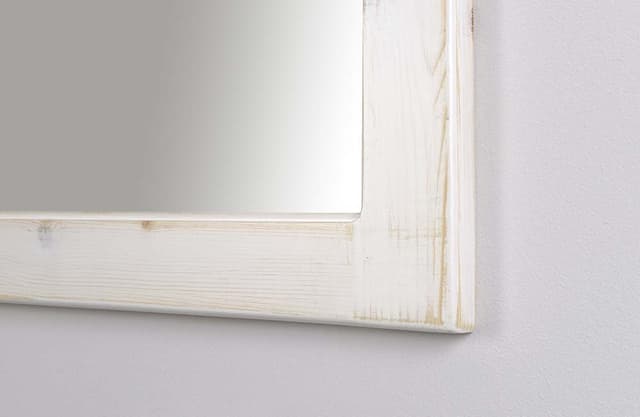 RETRO lustro w drewnianej ramie 890x1150mm, starobiałe