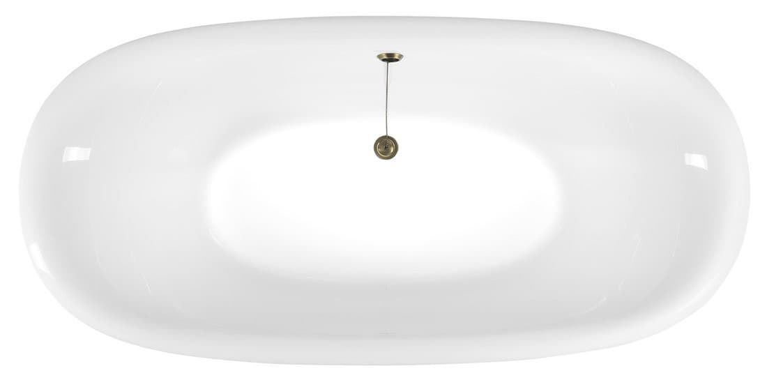 REGATA wolnostojąca wanna 175x85x61cm, nogi białe, czarno/biała