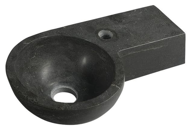 BLOK kamienna umywalka 40x23 cm, antracytowa