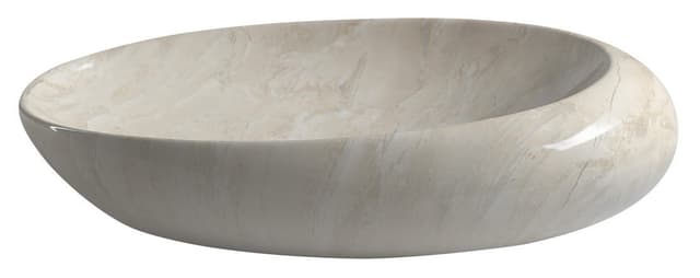 DALMA ceramiczna umywalka nablatowa 68x44 cm, beżowa