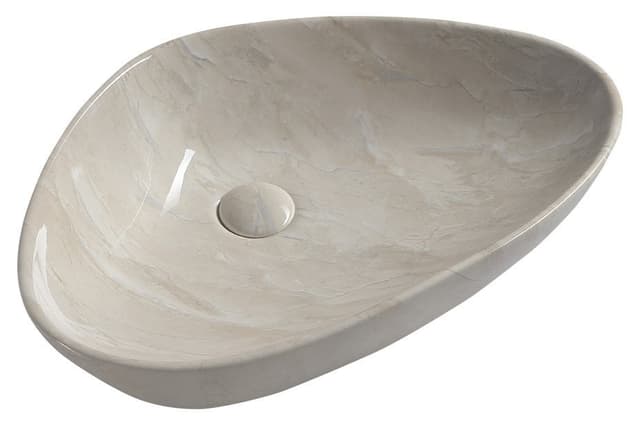 DALMA ceramiczna umywalka nablatowa 58,5x39 cm, marfil