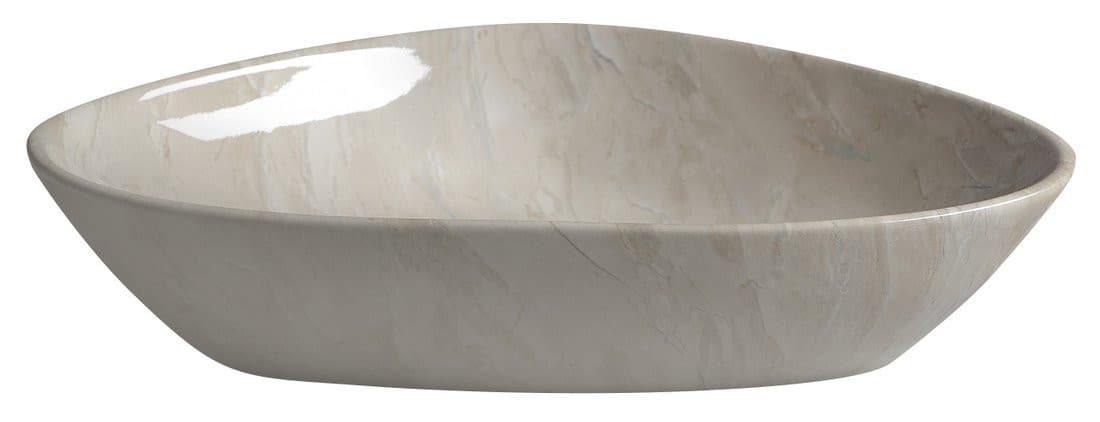 DALMA ceramiczna umywalka nablatowa 58,5x39 cm, marfil