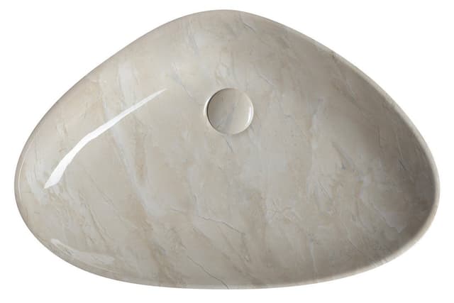 DALMA ceramiczna umywalka nablatowa 58,5x39 cm, marfil