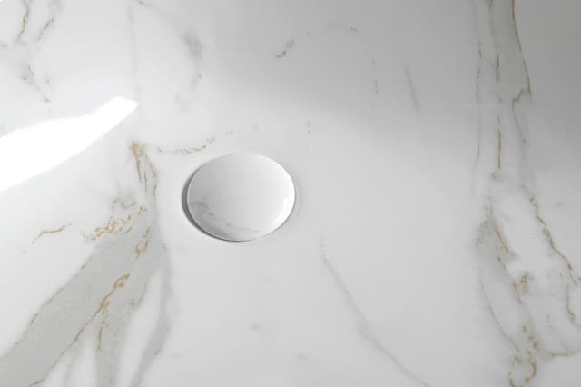 DALMA ceramiczna umywalka nablatowa 58,5x39 cm, marmurowa carrara