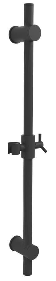 Przesuwny drążek prysznicowy okrągły 700mm czarny mat