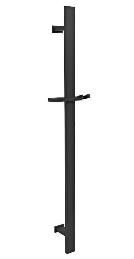 Przesuwny drążek prysznicowy, kwadratowy 700mm, czarny mat