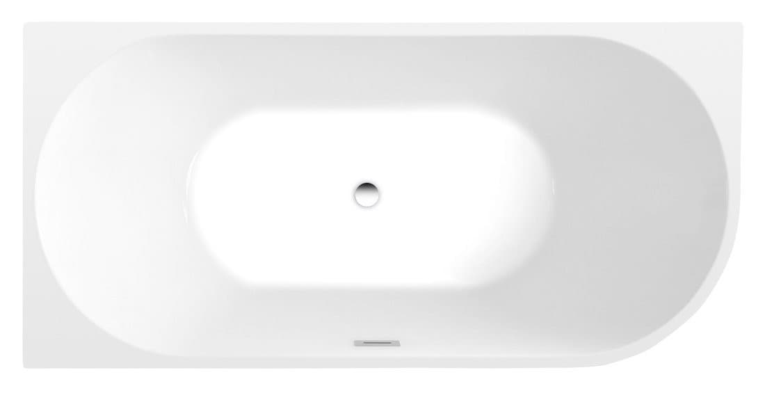 TIBERA L wanna przyścienna narożna 170x80 cm, biały