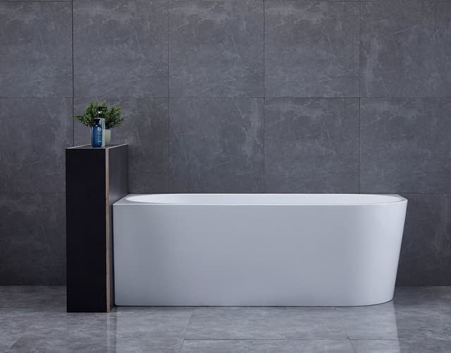 TIBERA L wanna przyścienna narożna 170x80 cm, biały