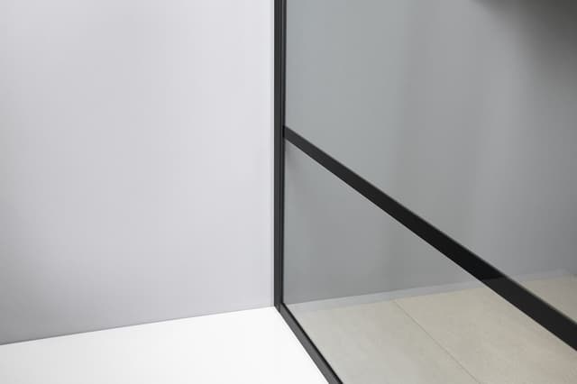 CURE BLACK walk-in prysznic, 800 mm, szkło czyste