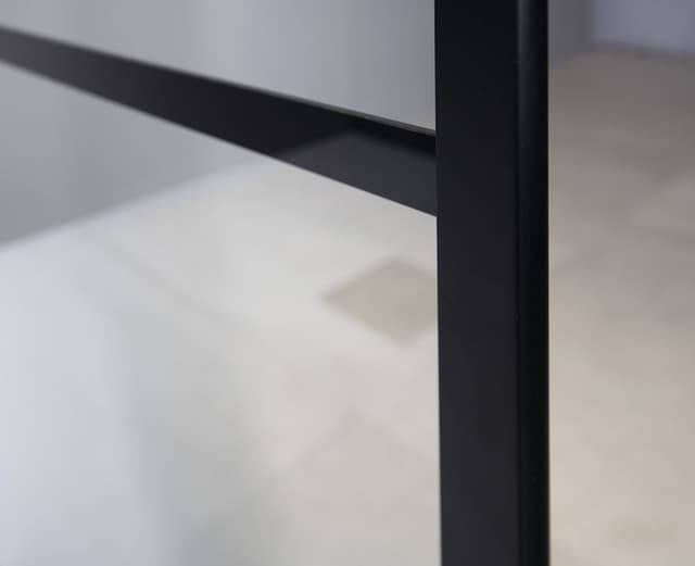 CURE BLACK walk-in prysznic, 800 mm, szkło czyste