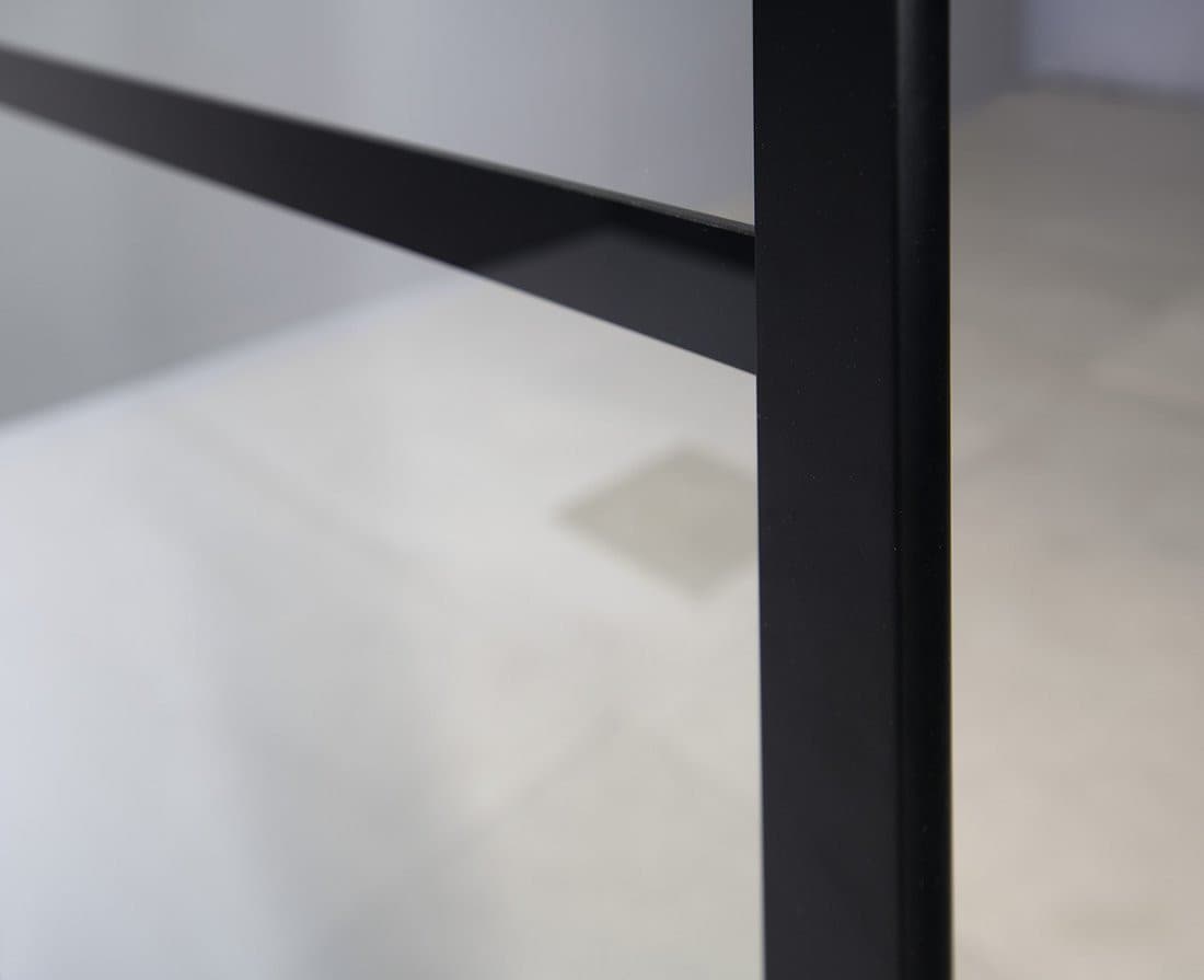 CURE BLACK kabina walk-in 900 mm, szkło czyste, Coated Glass