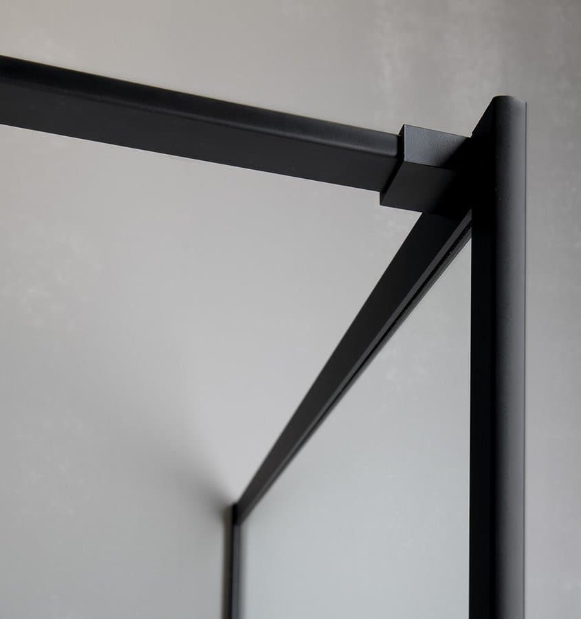 CURE BLACK kabina walk-in 900 mm, szkło czyste, Coated Glass