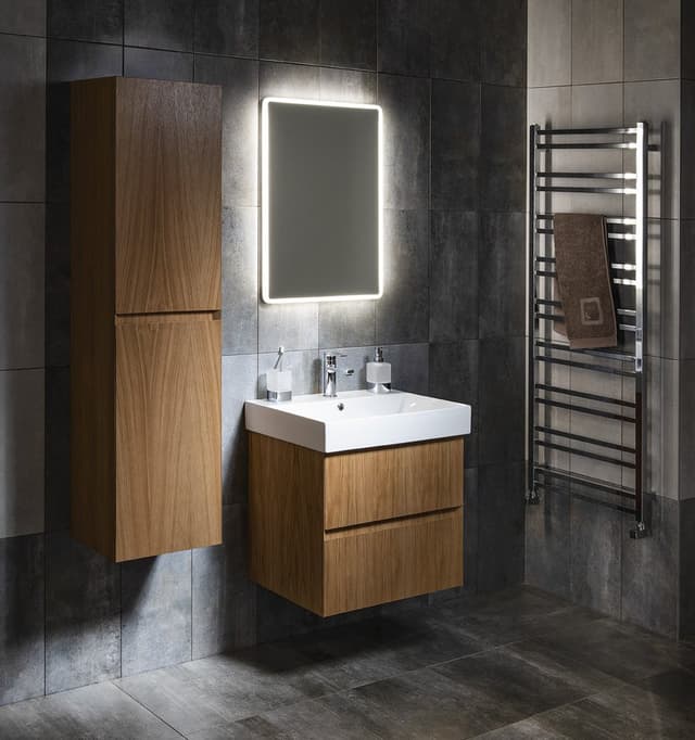 PIRI lustro LED prostokątne 50x70cm z neutralnym światłem