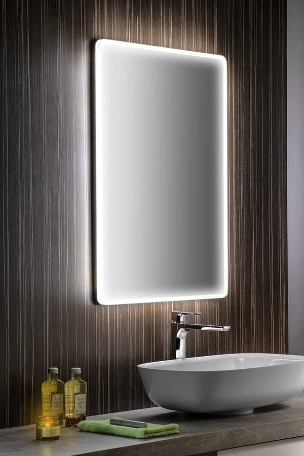 PIRI lustro LED prostokątne 50x70cm z neutralnym światłem
