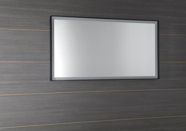 SORT lustro prostokątne z oświetleniem LED 120x70 cm, czarne matowe